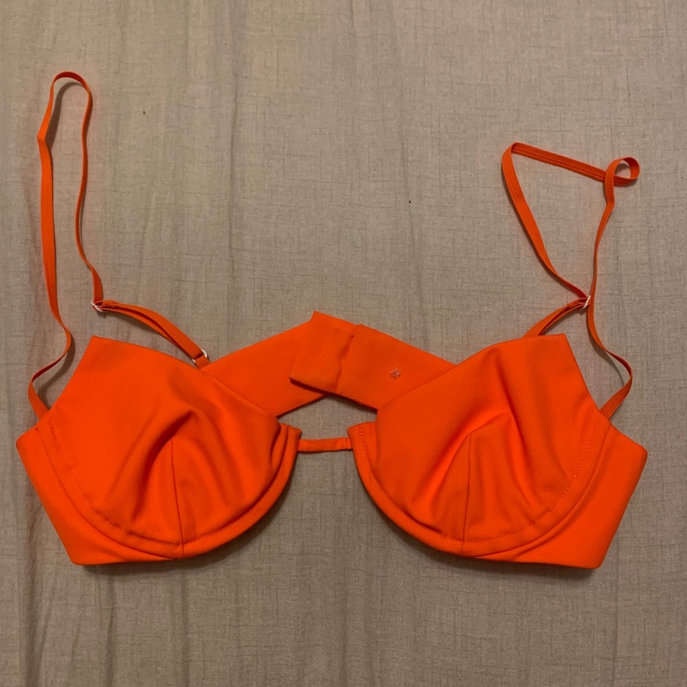 ❌SOLD❌Helmet Lang orange triangle bra